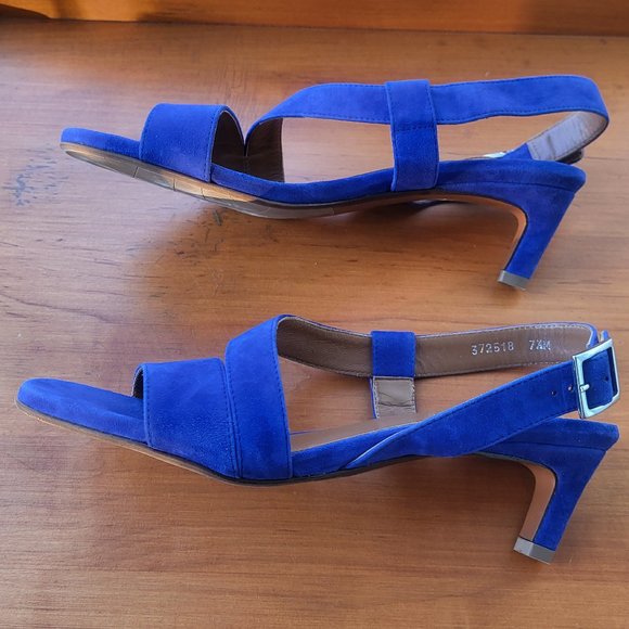 Aquatalia Blue Suede Sandals - Picture 4 of 6